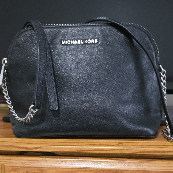 Michael Kors Shimmering Black Crossbody Bag - Picture 1 of 13